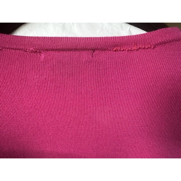 IMNYC Tie Front Open Cardigan Sweater Women’s Size XL Isaac Mizrahi Magenta - Picture 8 of 8